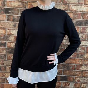 Ted Baker London Black And White Layered Sweater